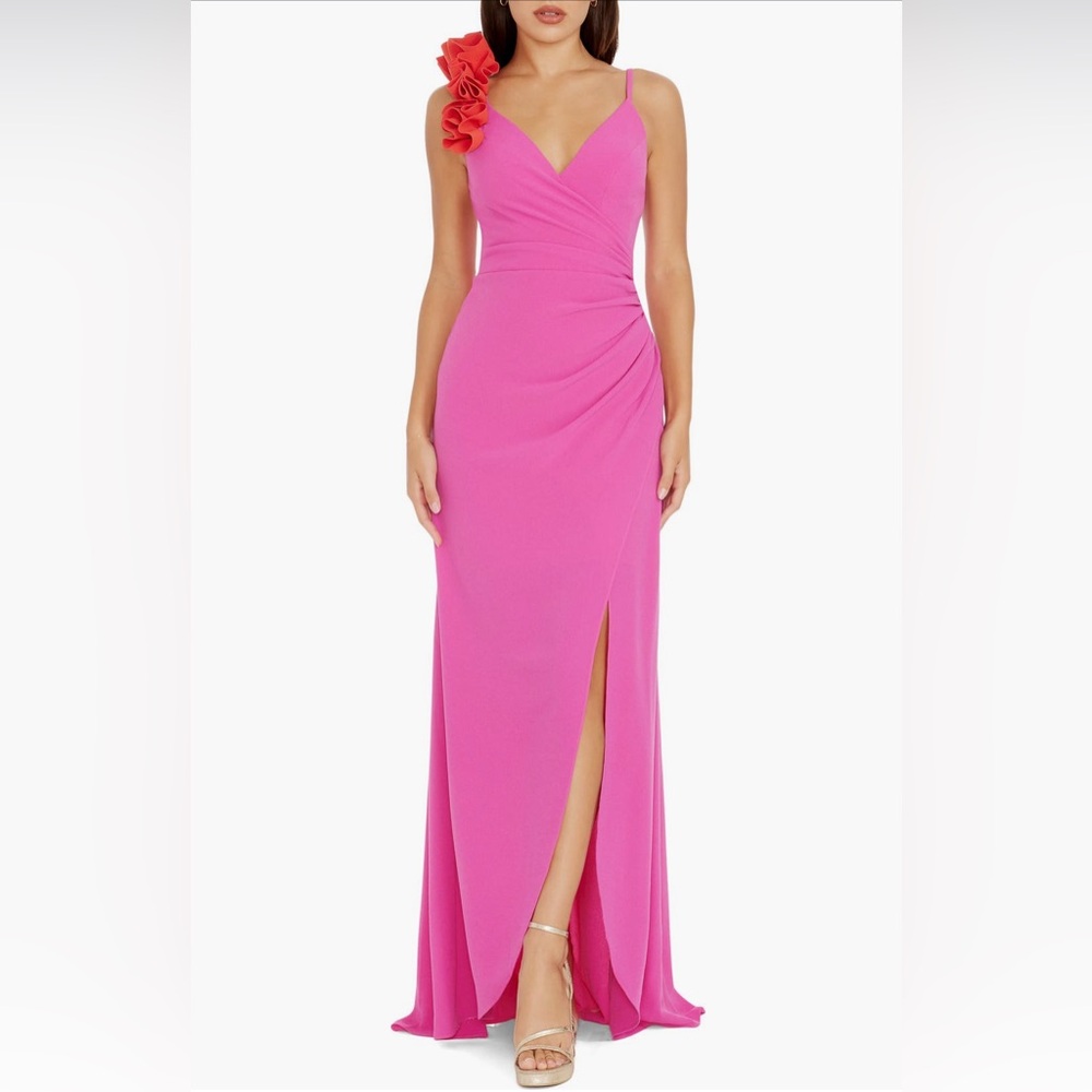 Dress the Population Camelia Ruffle Detail Gown